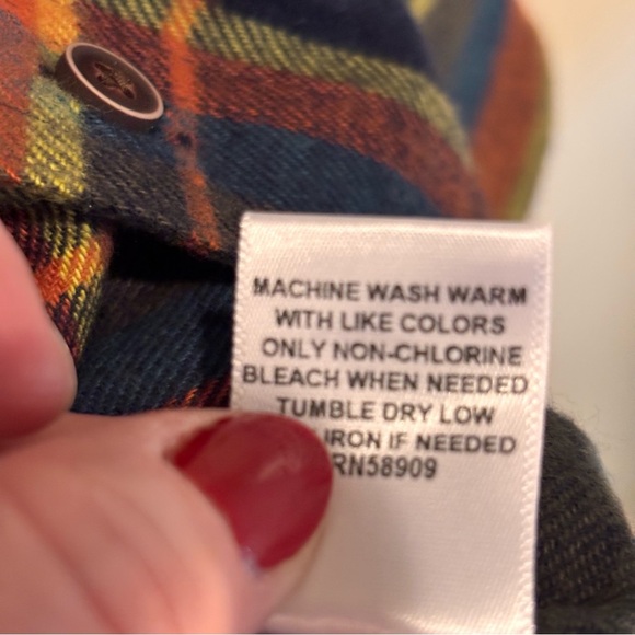 NWT Rowm Big&Tall Nomad Collection Long Sleeve Flannel Button Down Shirt,size4XB - Picture 8 of 12